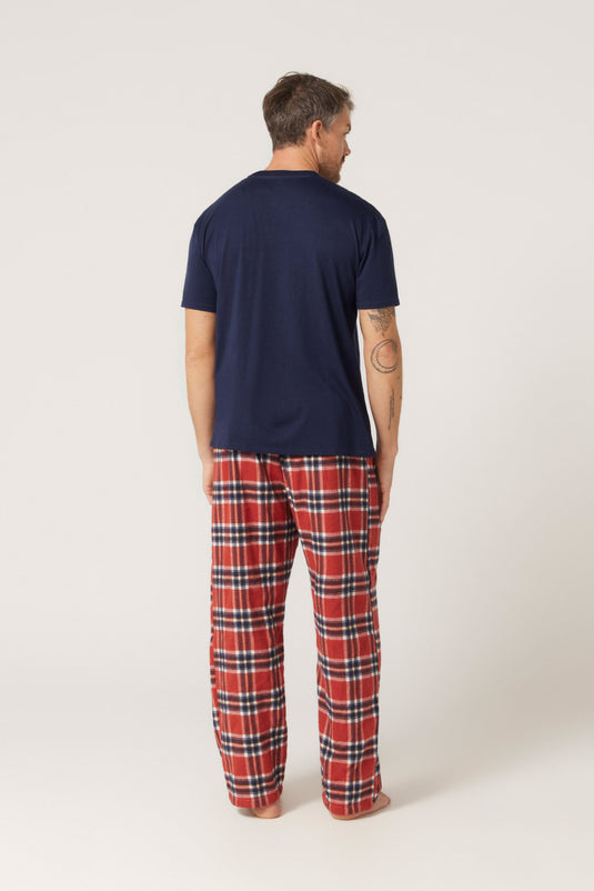 Contare Mens Tee & Flannel Pant Set