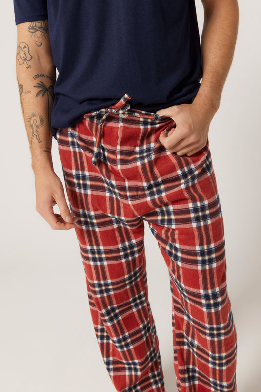 Contare Mens Tee & Flannel Pant Set