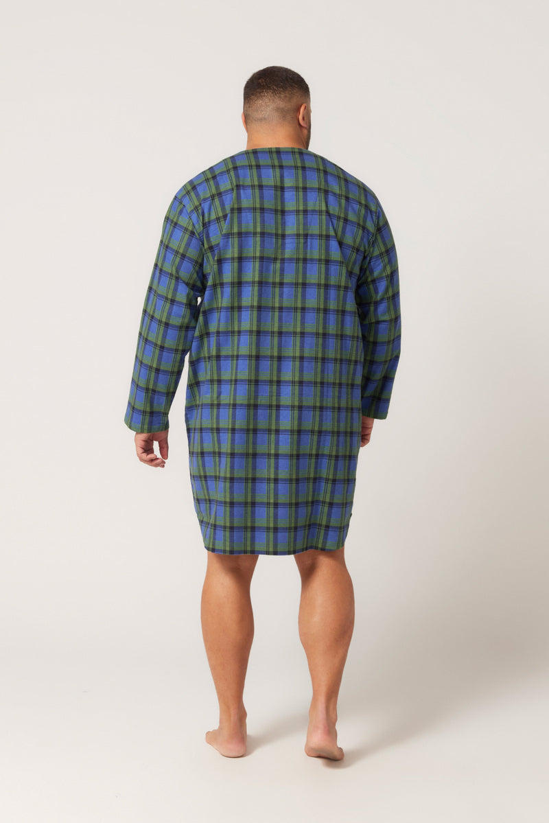 Load image into Gallery viewer, Contare Mens Flannelette Long Sleeve Nightshirt
