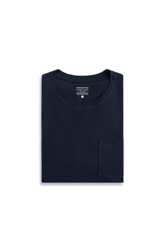 Contare Mens French Navy CloudSoft Jersey Lounge Short Sleeve Tee