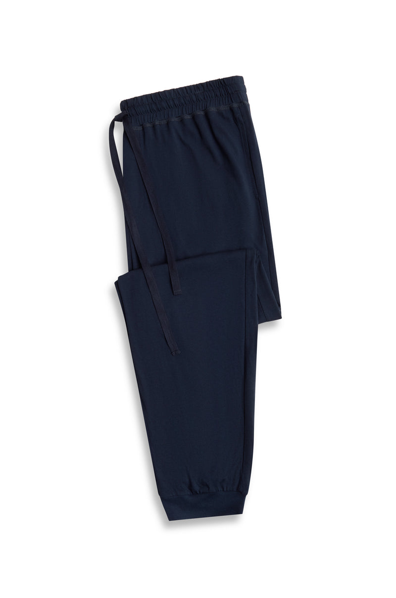 Load image into Gallery viewer, Contare Mens French Navy CloudSoft Jersey Trackie
