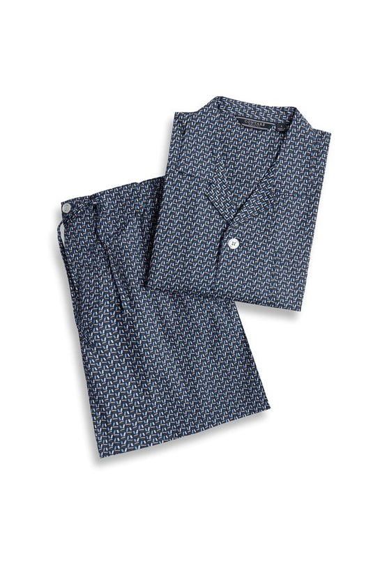 Contare Men's Contemporary Cotton Short Sleeve Set - Nightfall