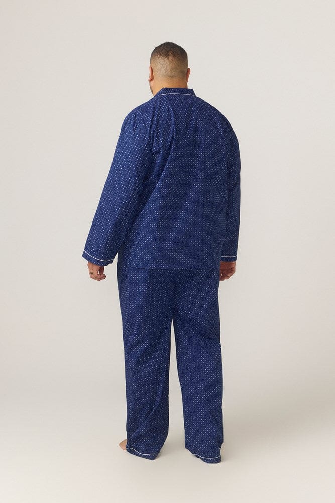 Load image into Gallery viewer, Contare Country Mens Long Sleeve Pyjama Set Symmetry Print - Navy
