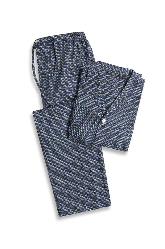 Contare Men's Contemporary Cotton Long Sleeve Set- Nightfall