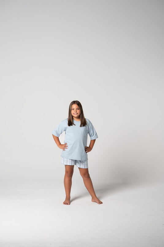 Contare Kids' Contemporary Cotton Tee and Boxer Set - Summerfield Check