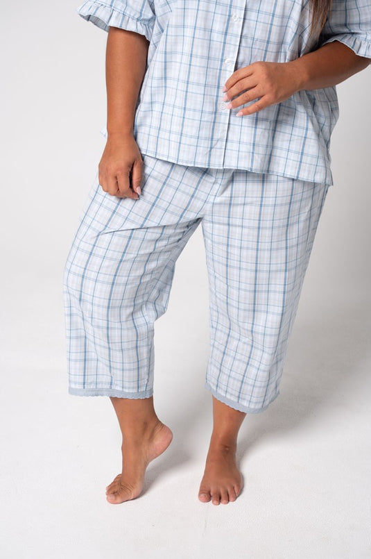 Contare Women's Contemporary Cotton Crop Pant - Summerfield Check