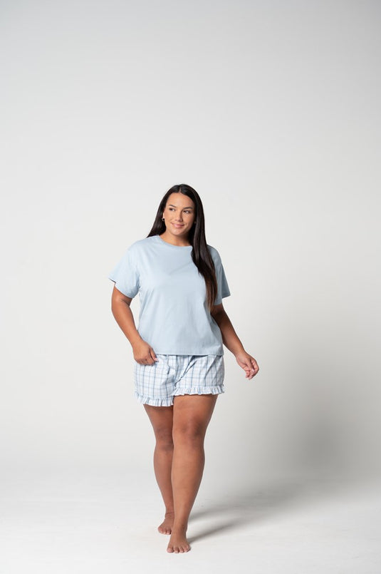 Contare Women's Contemporary Cotton Boxy Tee - Whisper
