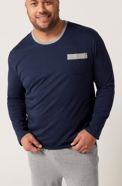 Contare Mens Bamboo Cotton Long Sleeve Set