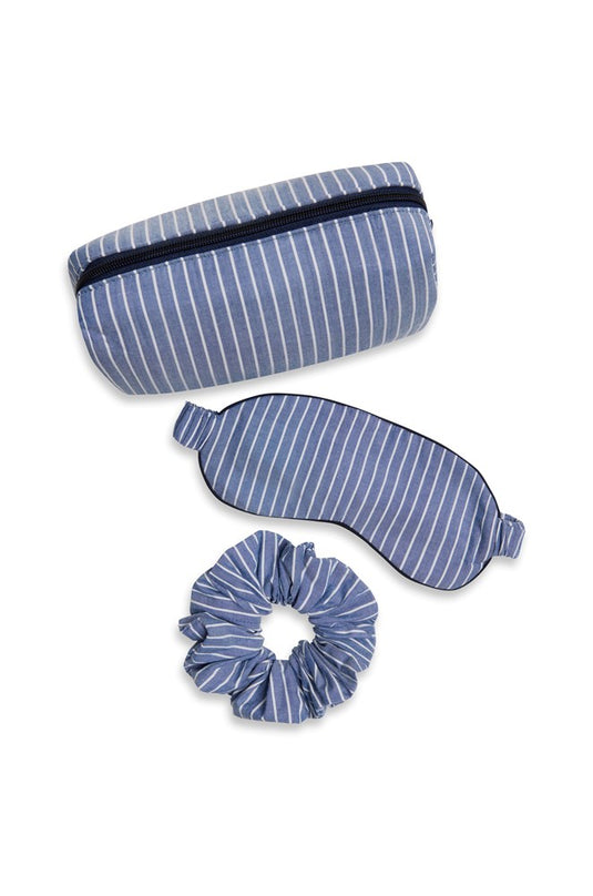 Contare Women’s Refined Cotton Gift Set - Denim Stripes