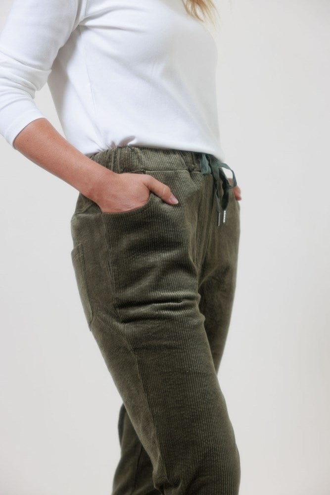 Load image into Gallery viewer, See Saw Womens Cord Elastane Jogger - Khaki
