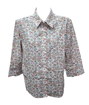 Country Classic Collection Womens 3/4 Short Sleeve Print Blouse