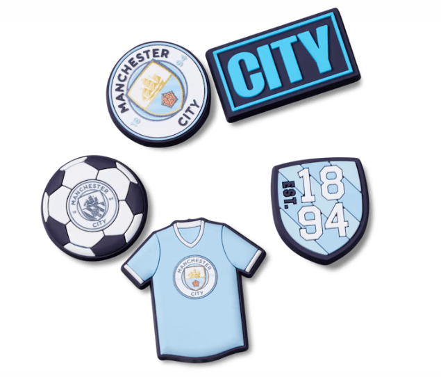 Load image into Gallery viewer, Crocs Jibbitz - Manchester City 5 Pack
