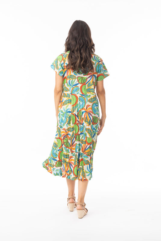 Orientique Womens Curacao Dress Layers Short Sleeve