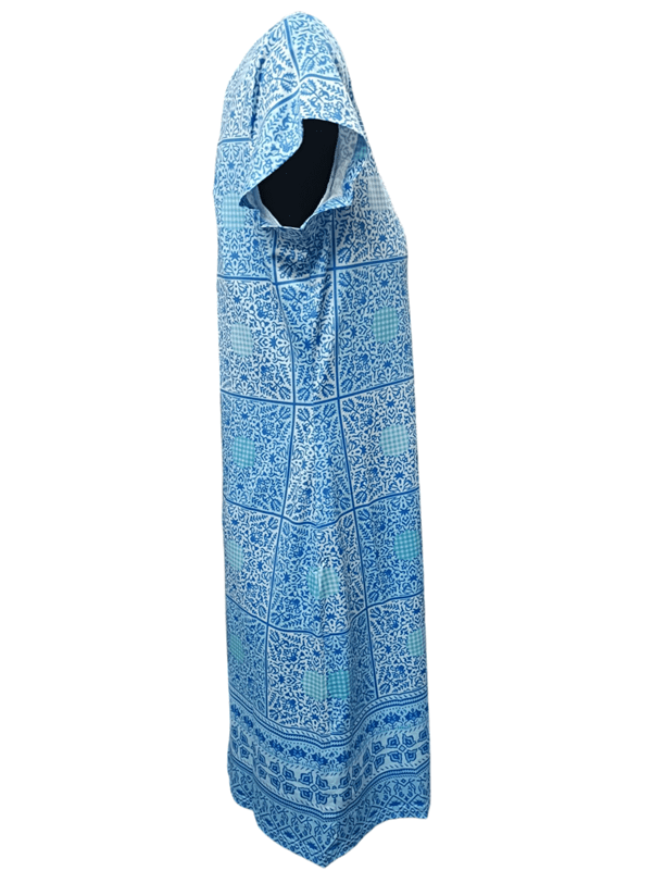 Load image into Gallery viewer, Tango Mango Womens Scoop Neck Shift Dress - Blue Floral
