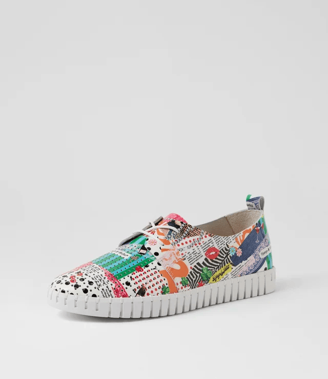 Load image into Gallery viewer, Django &amp; Juliette Huston Collage 2 White Patent Leather Sneakers
