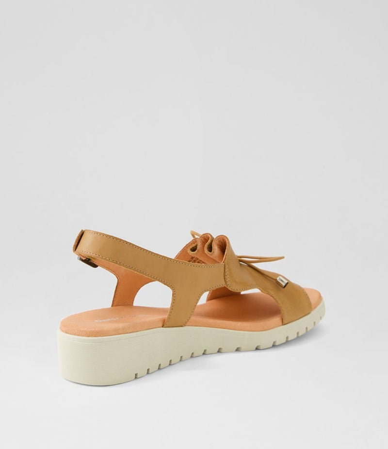 Load image into Gallery viewer, Django &amp; Juliette Womens Malika Leather Sandals - Dark Tan Almond
