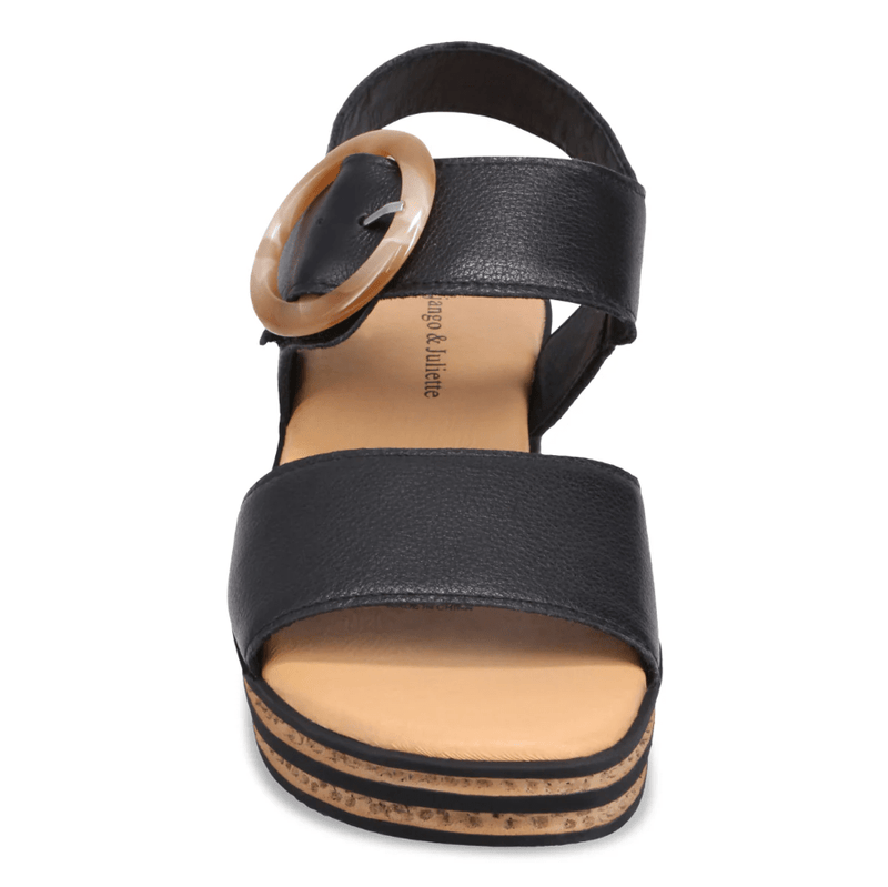 Load image into Gallery viewer, Django &amp; Juliette Cubbie Platform Sandal - Black
