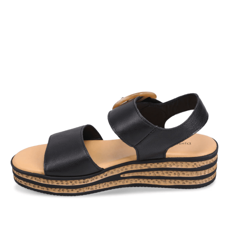 Load image into Gallery viewer, Django &amp; Juliette Cubbie Platform Sandal - Black
