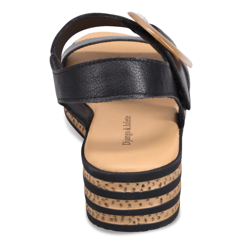 Load image into Gallery viewer, Django &amp; Juliette Cubbie Platform Sandal - Black
