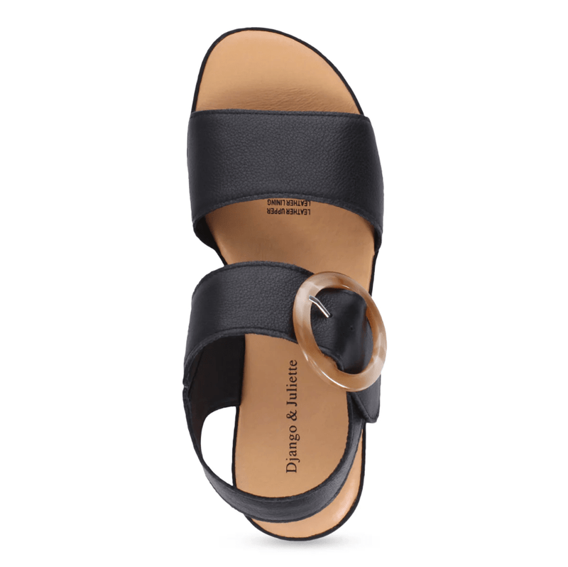 Load image into Gallery viewer, Django &amp; Juliette Cubbie Platform Sandal - Black
