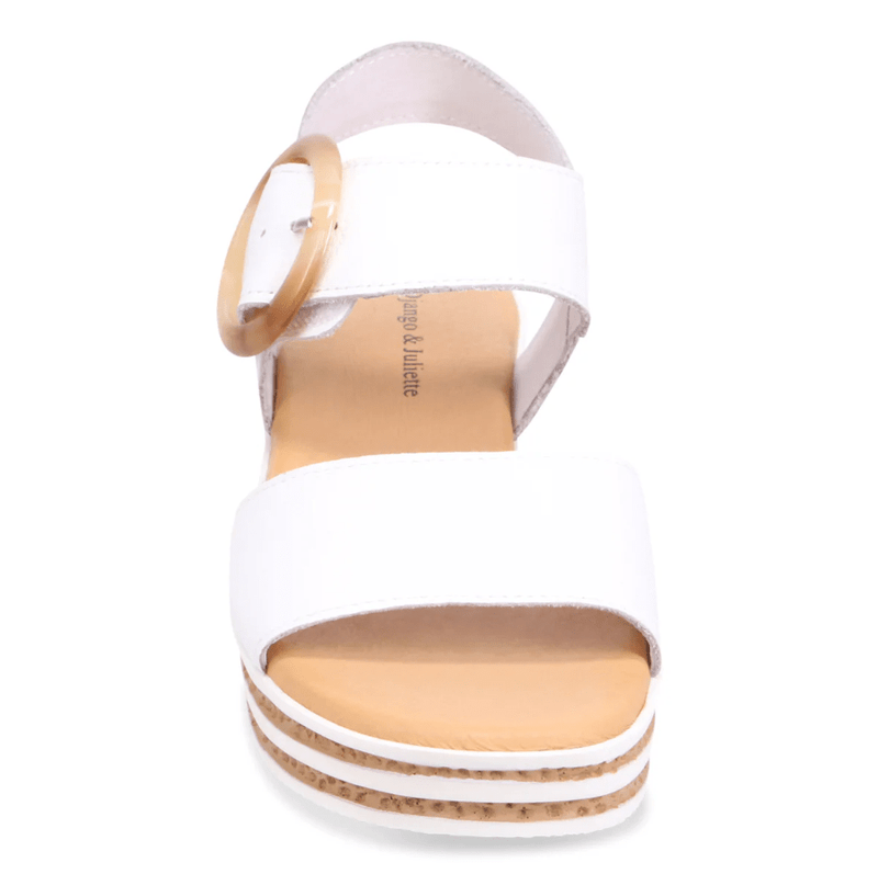 Load image into Gallery viewer, Django &amp; Juliette Cubbie Platform Sandal - White
