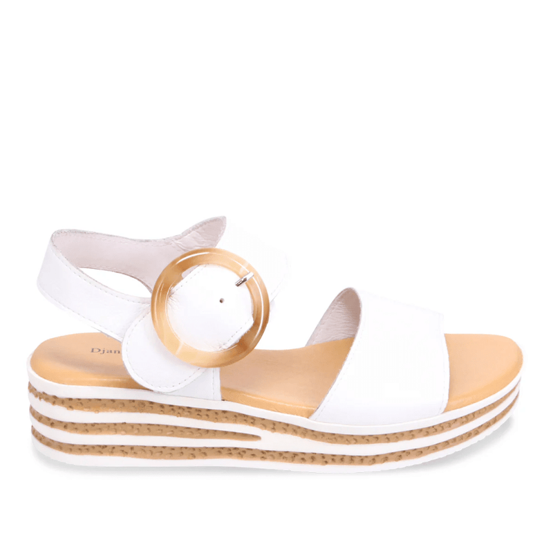 Load image into Gallery viewer, Django &amp; Juliette Cubbie Platform Sandal - White

