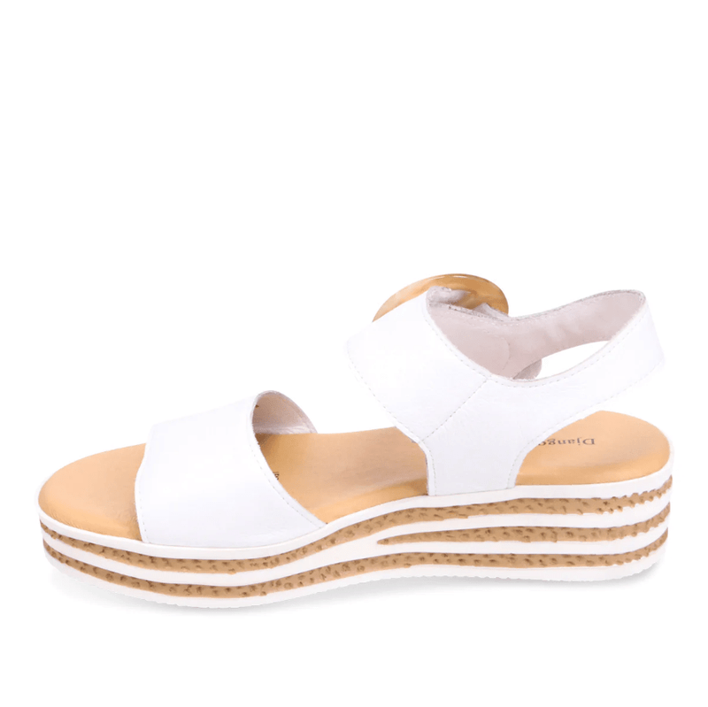 Load image into Gallery viewer, Django &amp; Juliette Cubbie Platform Sandal - White
