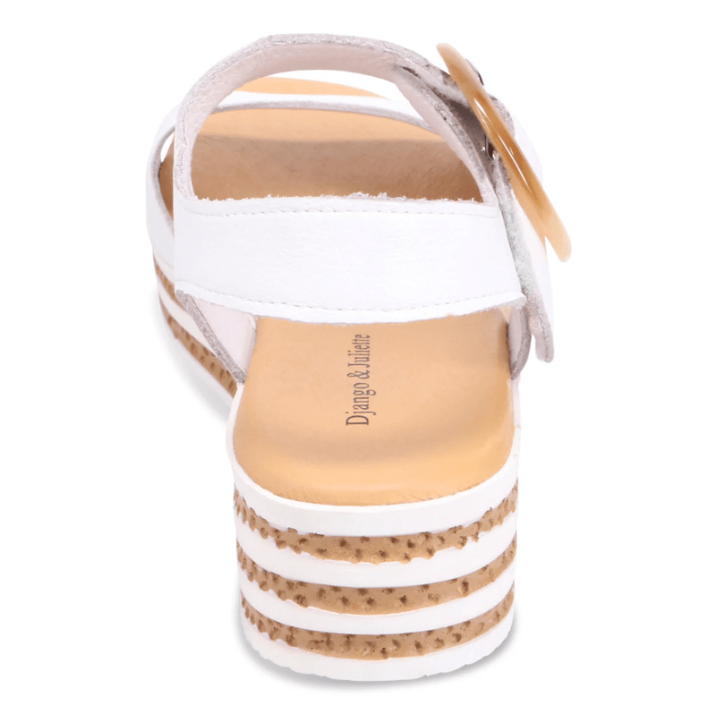 Load image into Gallery viewer, Django &amp; Juliette Cubbie Platform Sandal - White
