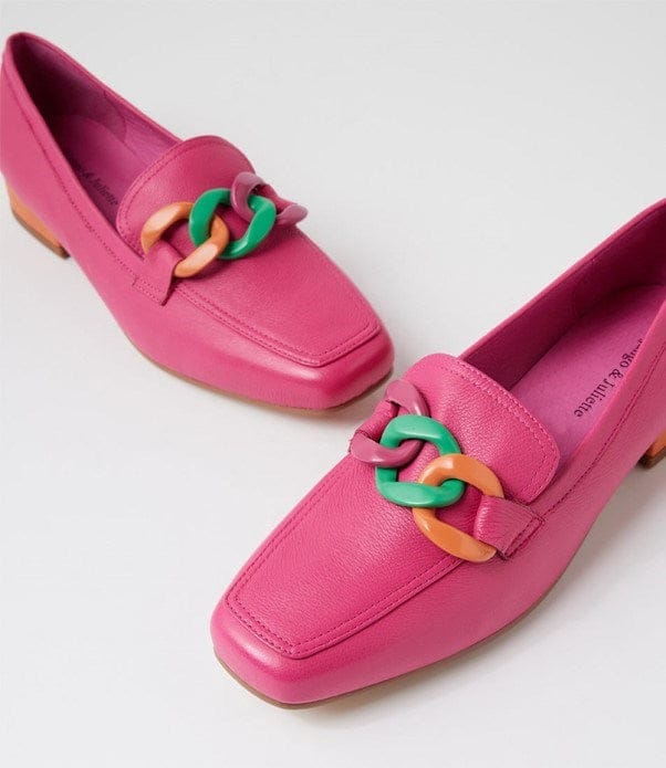 Load image into Gallery viewer, Django &amp; Juliette Womens Boosta Leather Heel - Fuchsia
