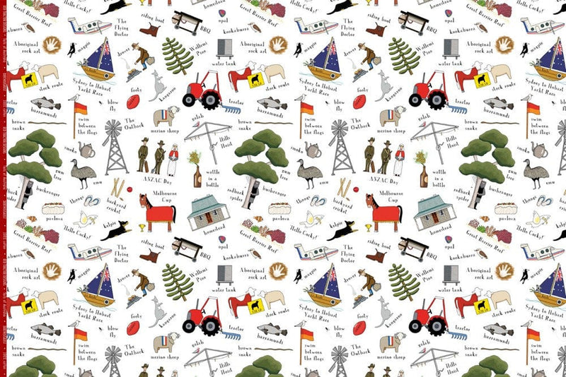 Load image into Gallery viewer, Red Tractor Designs &quot;This is Australia&quot; Cotton Drill
