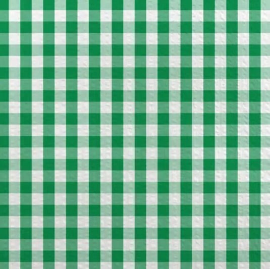 Devonstone Gingham Seersucker 140cm Emerald - 1 Metre
