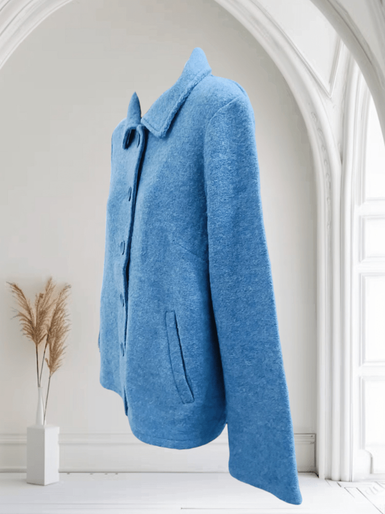 Load image into Gallery viewer, See Saw Womens 100% Boiled Wool Collared Jacket
