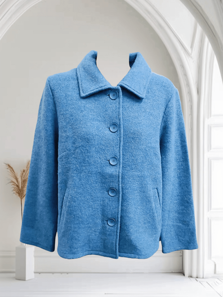 Load image into Gallery viewer, See Saw Womens 100% Boiled Wool Collared Jacket
