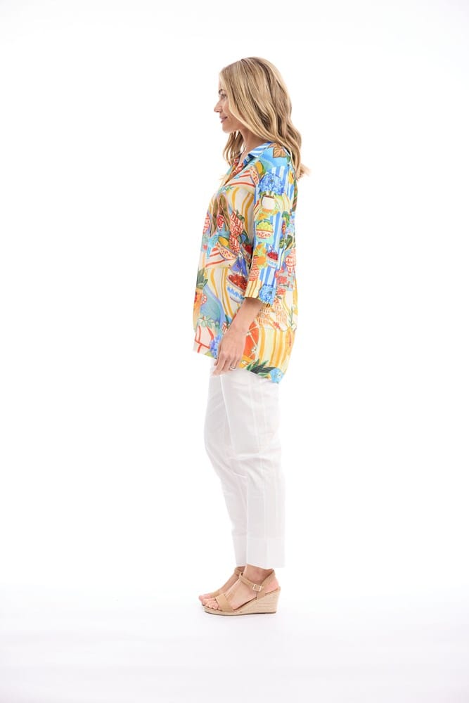Load image into Gallery viewer, Orientique Womens Picnic Digital Collared Shirt
