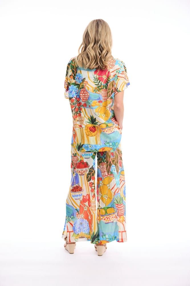 Load image into Gallery viewer, Orientique Womens Picnic Digital Top Pleated

