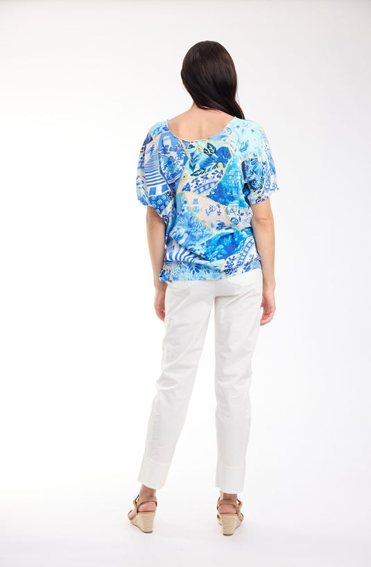 Orientique Womens Knit Top Digital - 50yrs Oriental