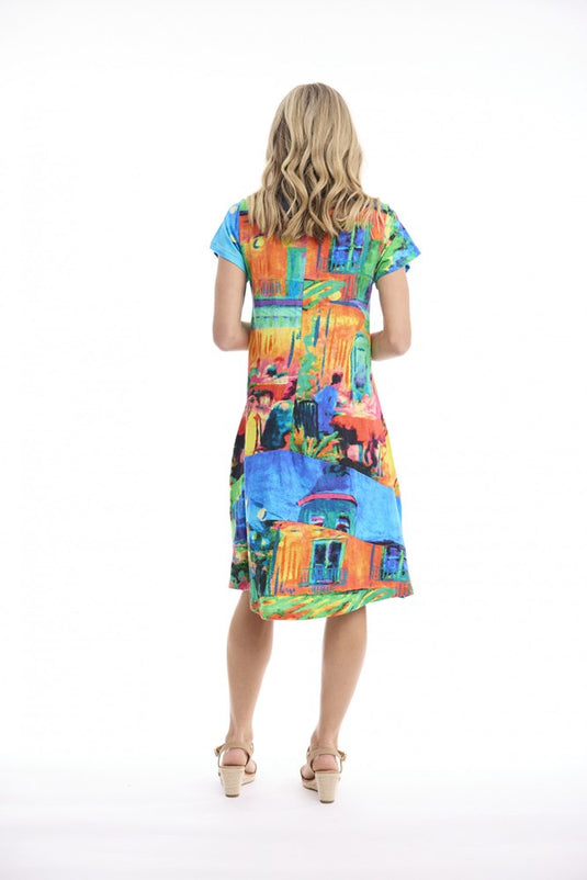 Orientique Womens Dress Shift Flair Crew