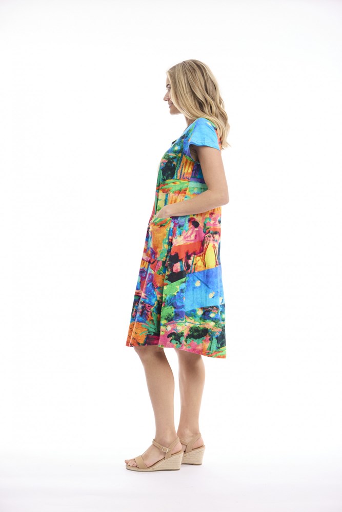 Load image into Gallery viewer, Orientique Womens Dress Shift Flair Crew
