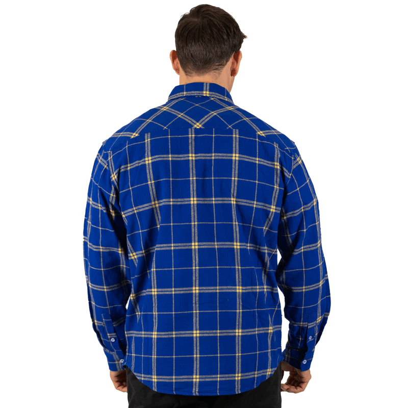 Load image into Gallery viewer, NRL Mens &#39;Mustang&#39; Flannel Shirt - Eels
