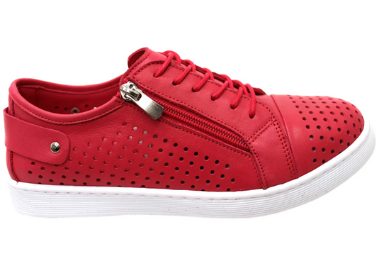 Cabello Comfort Womens EG17 Casual Shoe - Berry