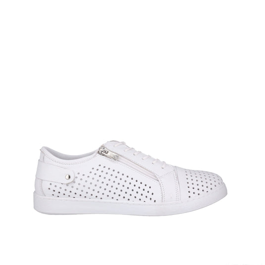 Cabello Comfort Womens EG17 Casual Shoe - White