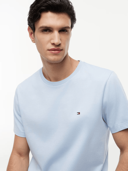 Tommy Hilfiger Mens Essential Solid Tee - Breezy Blue