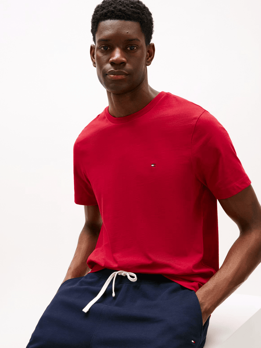 Tommy Hilfiger Mens Essential Solid Tee - Medium Red