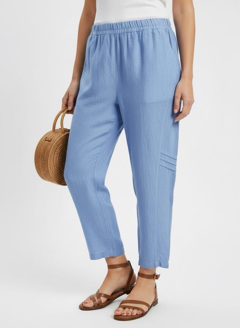 Load image into Gallery viewer, E.Talia Womens Linen Comfort 3/4 Pants

