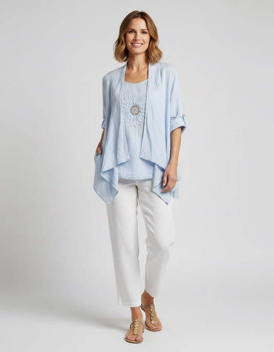 E.Talia Womens Cielo Bloom Cardi Jacket