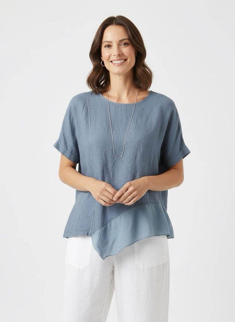 Load image into Gallery viewer, E.Talia Womens Essenza Lino Silk Top
