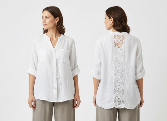 E.Talia Womens Dolce Lace Shirt