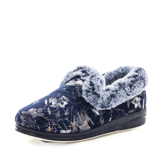 Panda Womens Emille Slippers - Navy Print