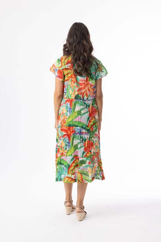 Orientique Womens Equador Dress Layers Short Sleeve