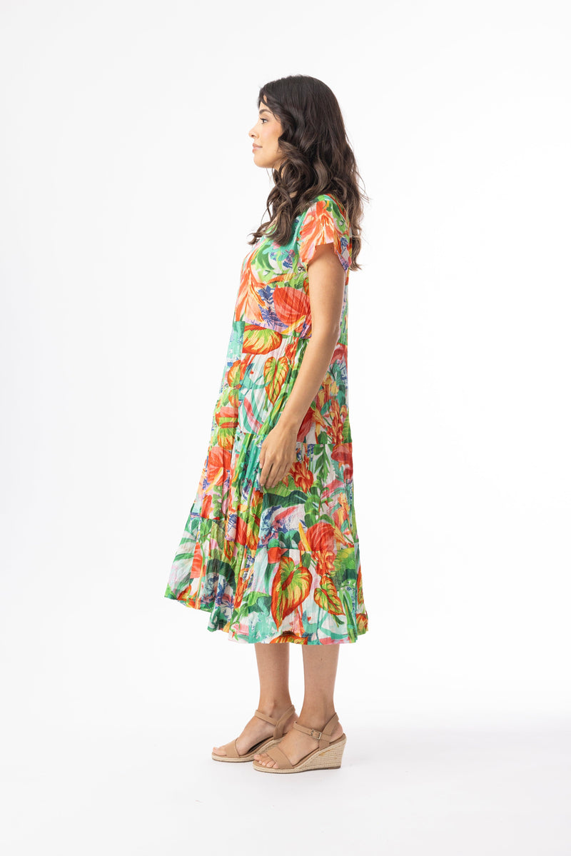 Load image into Gallery viewer, Orientique Womens Equador Dress Layers Short Sleeve
